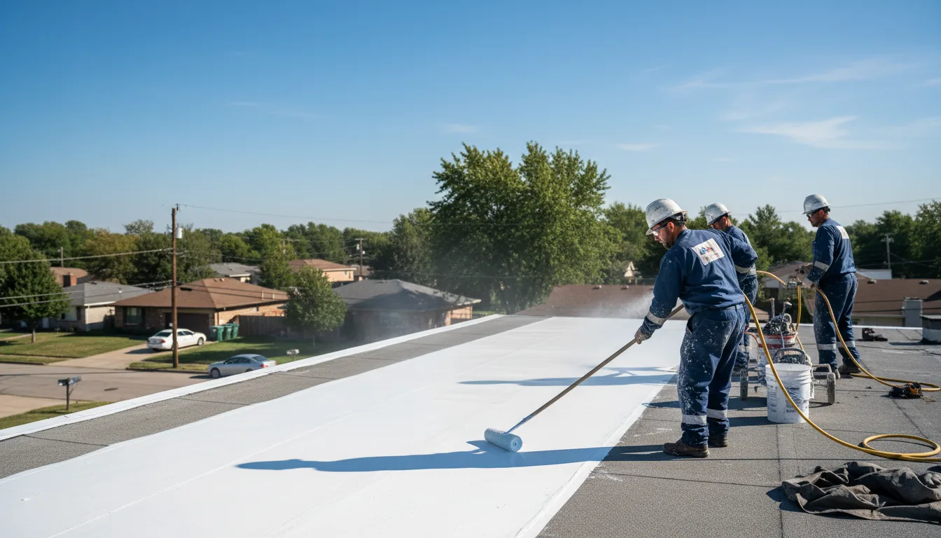 Commercial roof coating in Marsteller, PA near me